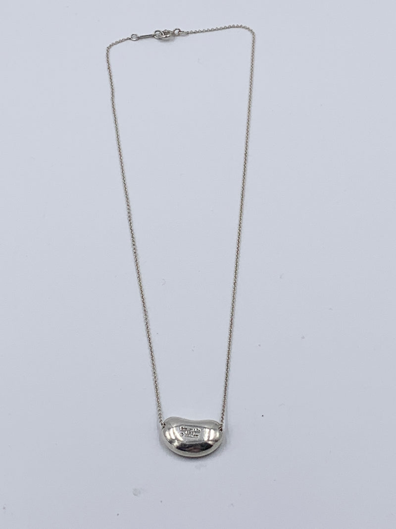 Sold-Tiffany 
Co Elsa Peretti 925 Silver 18mm Large Bean Necklace