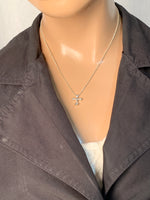 Sold-Tiffany 
Co 925 Elsa Peretti Silver Cross Necklace