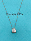 Tiffany 
Co Elsa Peretti Silver Solid Full Heart Pendant Necklace