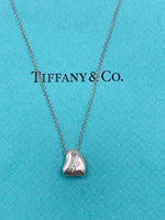 Tiffany 
Co Elsa Peretti Silver Solid Full Heart Pendant Necklace