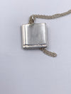 Tiffany 
Co "New York" 925 Silver Note Square Pendant Necklace