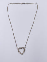 Tiffany 
Co 925 Silver Twisted Rope Open Heart Necklace