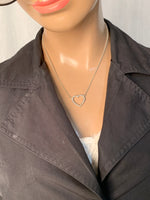 Tiffany 
Co 925 Silver Twisted Rope Open Heart Necklace