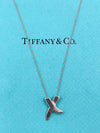 Sold-Tiffany 
Co 925 Silver Paloma Picasso X Kiss Small Size Pendant Necklace