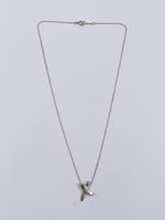 Sold-Tiffany 
Co 925 Silver Paloma Picasso X Kiss Small Size Pendant Necklace