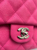 Sold-CHANEL Classic Quilted Flap Pink Caviar Shoulder Bag/Clutch with Chain Strap