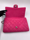 Sold-CHANEL Classic Quilted Flap Pink Caviar Shoulder Bag/Clutch with Chain Strap