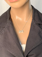 Tiffany 
Co 925 Silver Paloma Picasso Double loving heart Pendant Necklace