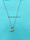 Tiffany 
Co 925 Silver Elsa Peretti Butterfly Pendant Necklace