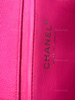 Sold-CHANEL Classic Quilted Flap Pink Caviar Shoulder Bag/Clutch with Chain Strap