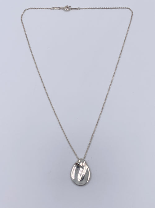 Sold-Tiffany 
Co 925 Silver Elsa Peretti Madonna Pendant Necklace