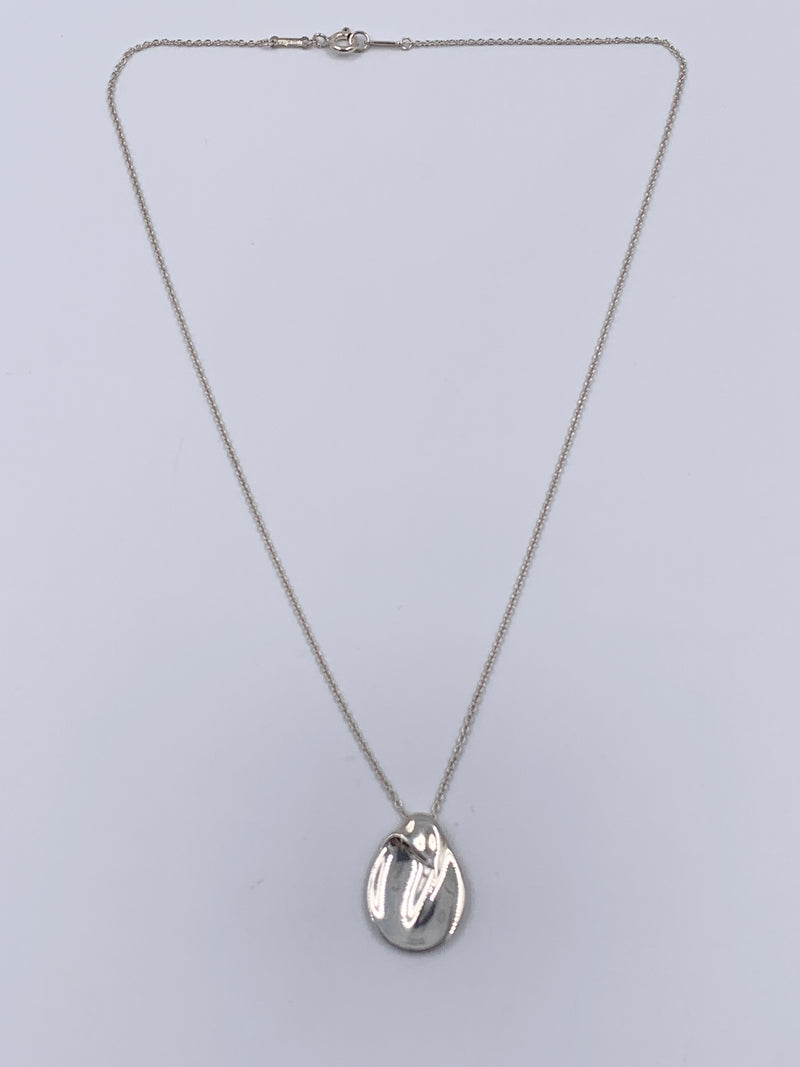 Sold-Tiffany 
Co 925 Silver Elsa Peretti Madonna Pendant Necklace