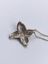 Tiffany 
Co 925 Silver Flower Petal Pendant Necklace