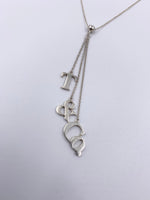 Sold-Tiffany 
Co 925 Silver T&CO Letters Lariat Necklace