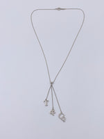 Sold-Tiffany 
Co 925 Silver T&CO Letters Lariat Necklace