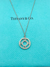 Tiffany 
Co 925 Silver Atlas Collection Medallion Round Pendant Necklace