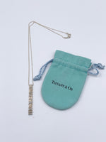 Tiffany 
Co 925 Silver Atlas Collection Bar with Necklace