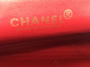 Sold-CHANEL Drill Perforated Frame bag red/beige