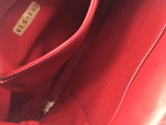 Sold-CHANEL Drill Perforated Frame bag red/beige