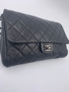 Sold-CHANEL Classic Quilted Flap Black Lambskin Shoulder Bag/Clutch