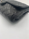 Sold-CHANEL Classic Quilted Flap Black Lambskin Shoulder Bag/Clutch