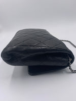 Sold-CHANEL Classic Quilted Flap Black Lambskin Shoulder Bag/Clutch