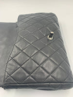 Sold-CHANEL Classic Quilted Flap Black Lambskin Shoulder Bag/Clutch