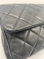 Sold-CHANEL Classic Quilted Flap Black Lambskin Shoulder Bag/Clutch