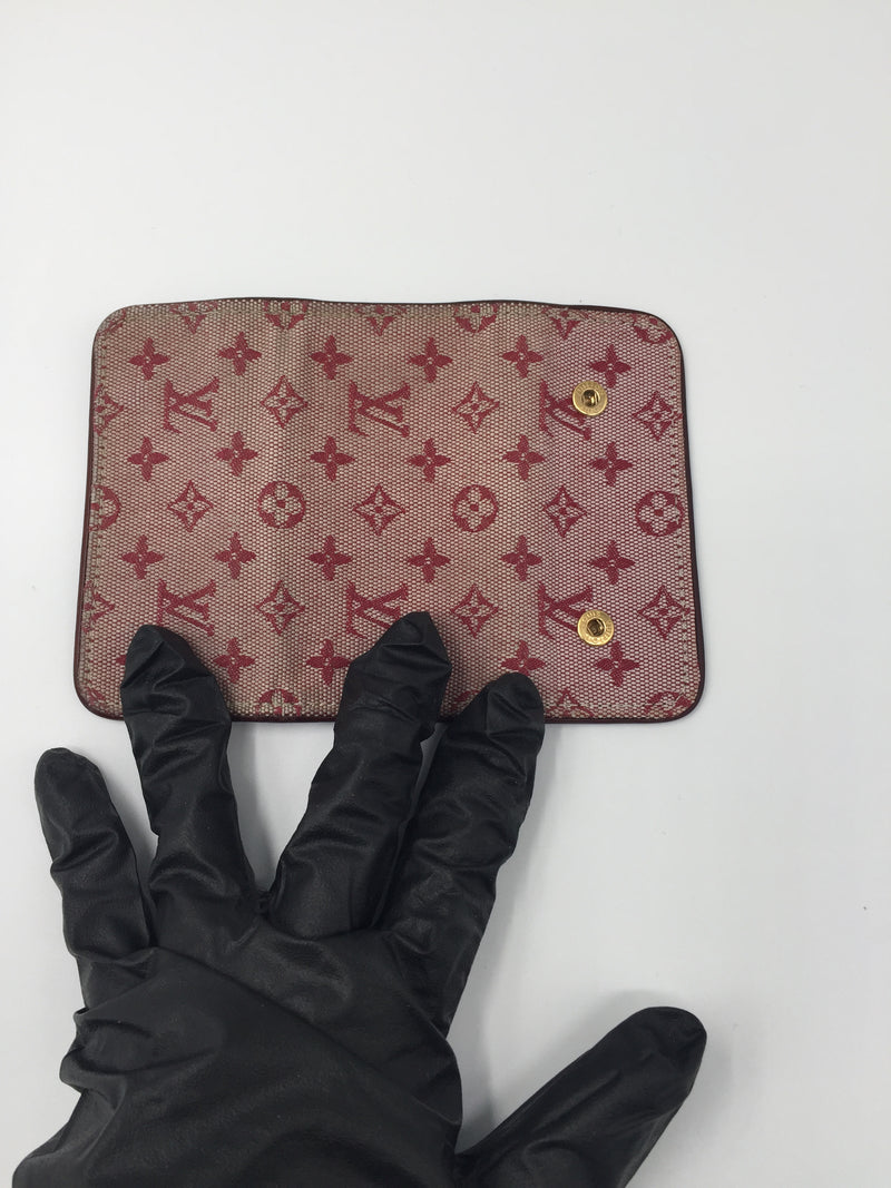 Sold-LOUIS VUITTON Monogram Mini Lin Multi-Cles-4 Cherry Red M92426