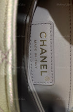 Sold-CHANEL Classic Iridescent Purple Caviar Small Coco Handle Bag in Silver Hardware