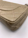 Sold-CHANEL Wild Stitch Quilted Seasonal Flap Bag Taupe light Grey Brown Color SHW