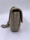 Sold-CHANEL Wild Stitch Quilted Seasonal Flap Bag Taupe light Grey Brown Color SHW