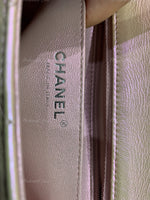 Sold-CHANEL Classic Iridescent Pink Calfskin Mini Rectangular Crossbody Bag in Silver Hardware