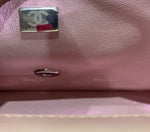 Sold-CHANEL Classic Iridescent Pink Calfskin Mini Rectangular Crossbody Bag in Silver Hardware