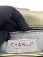 Sold-CHANEL Wild Stitch Quilted Seasonal Flap Bag Taupe light Grey Brown Color SHW