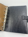 Sold-GUCCI Black 6-ring Agenda Planner