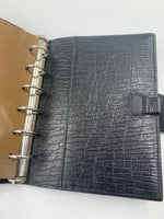 Sold-GUCCI Black 6-ring Agenda Planner