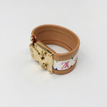 Sold-LOUIS VUITTON White Multicolore Serrure Bracelet