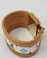 Sold-LOUIS VUITTON White Multicolore Serrure Bracelet