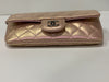 CHANEL Iridescent Pink Calfskin Mini Flap Crossbody Bag in Silver Hardware