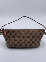 Sold-GUCCI GG Logo Brown Small Handbag