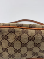 Sold-GUCCI GG Logo Brown Small Handbag