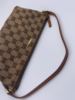 Sold-GUCCI GG Logo Brown Small Handbag