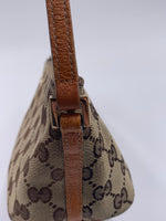 Sold-GUCCI GG Logo Brown Small Handbag