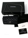 Sold-CHANEL Black Caviar Mini Flap Crossbody Bag in Silver Hardware