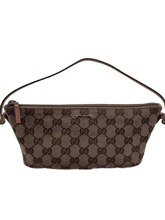 Sold-GUCCI GG Logo Brown Small Handbag