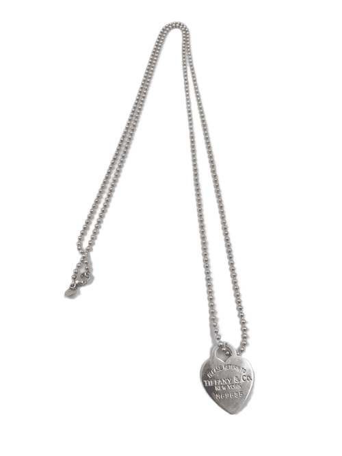 Sold-Tiffany 
Co 925 Silver Return to Tiffany Heart Tag Necklace