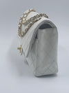 Sold-CHANEL Classic Medium Lambskin Double Chain Double Flap Bag white/gold hardware Vintage