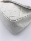 Sold-CHANEL Classic Medium Lambskin Double Chain Double Flap Bag white/gold hardware Vintage