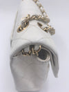 Sold-CHANEL Classic Medium Lambskin Double Chain Double Flap Bag white/gold hardware Vintage